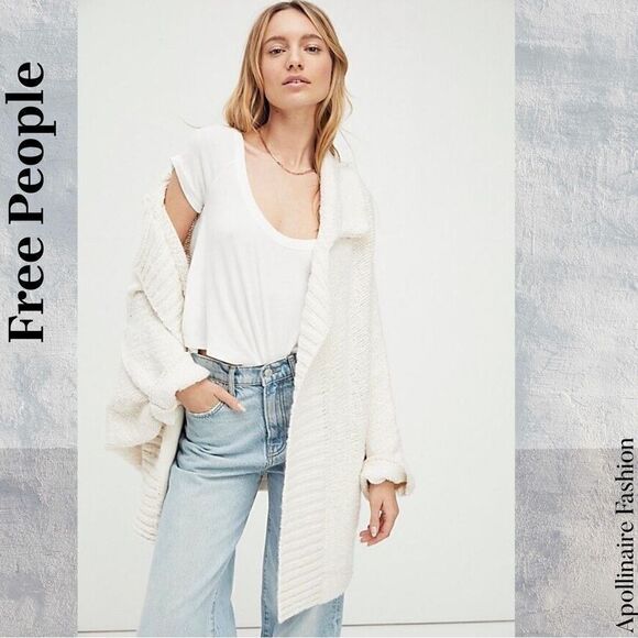 FREE PEOPLE CLOUD CONTROL CARDI IN IVORY SP - Picture 3 of 6